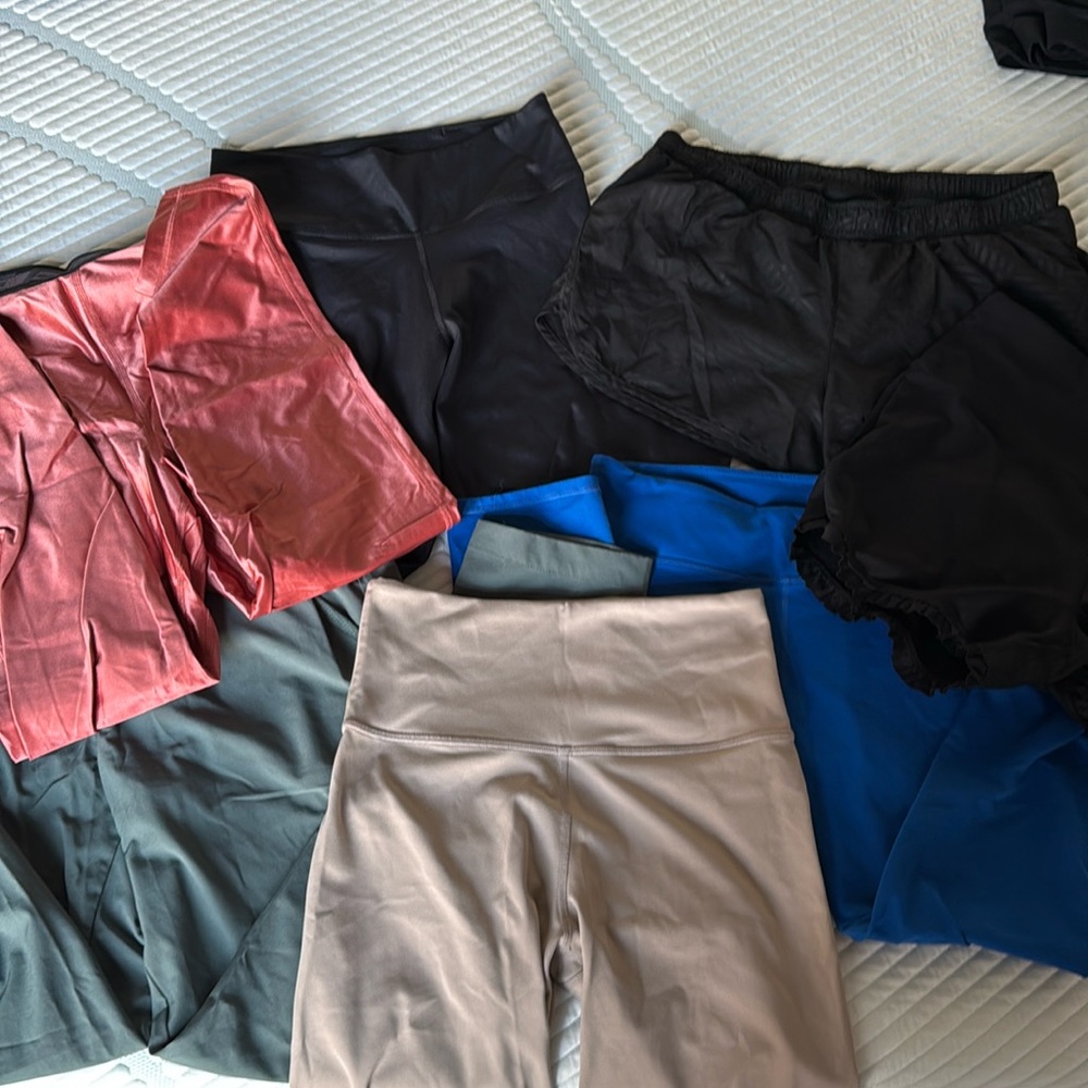 Bundle of 7 Workout Bottoms - 3 Shorts, 4 Leggings